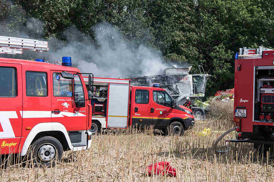 Mehrere Löschfahrzeuge rückten an.