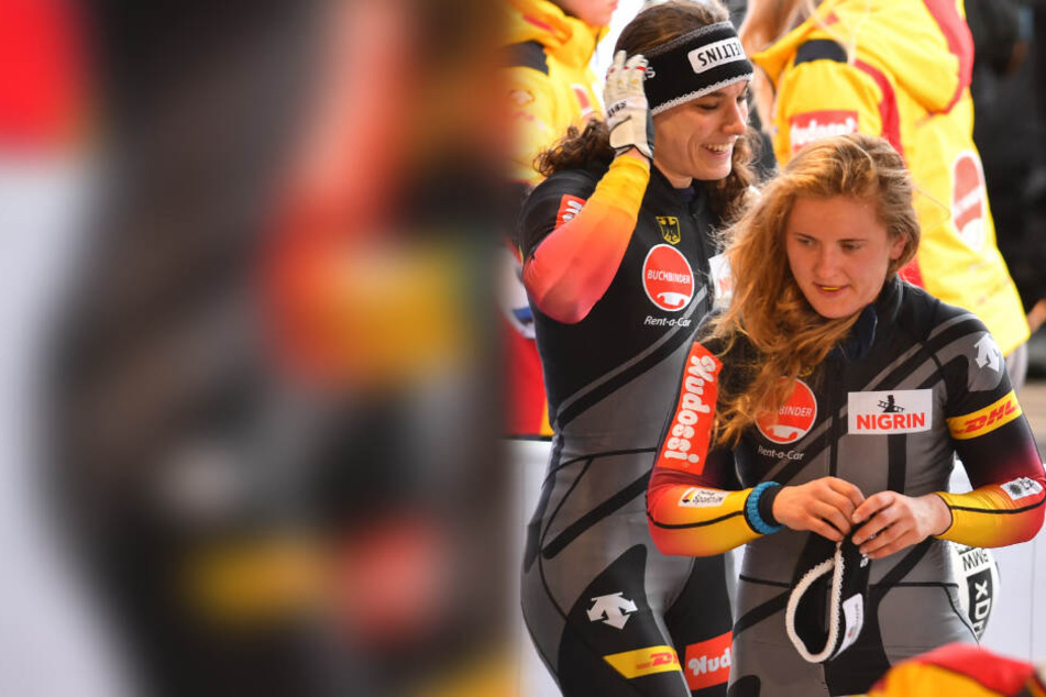 Stephanie Schneider (M.) sah nach dem zweiten Lauf nicht wirklich aus.