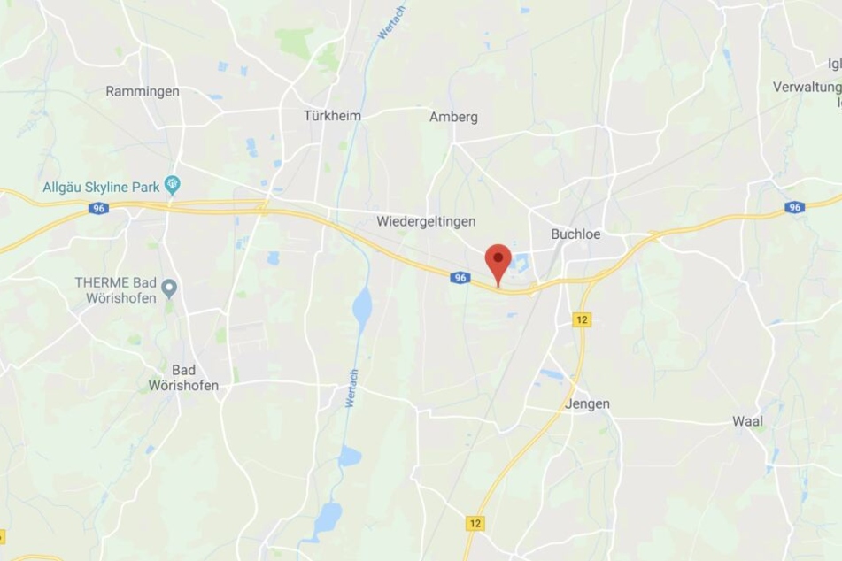Die A96 bei Bad Wörishofer musste nach einem schweren Unfall gesperrt werden.