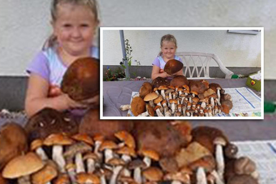Die fünfjährige Lilly ist stolz auf den Fund.