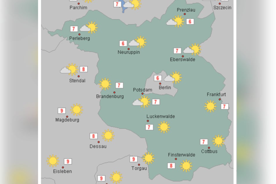 Am Montag zeigt sich in der gesamten Hauptstadtregion die Sonne.