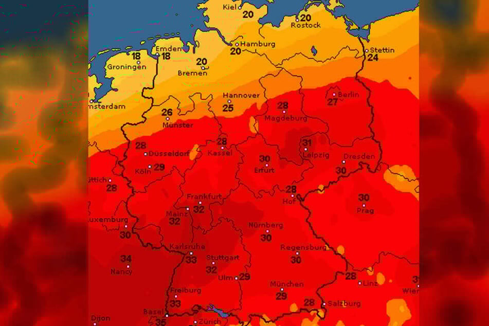 Laut wetteronline wird es am Mittwoch in Deutschland nochmal richtig heiß!