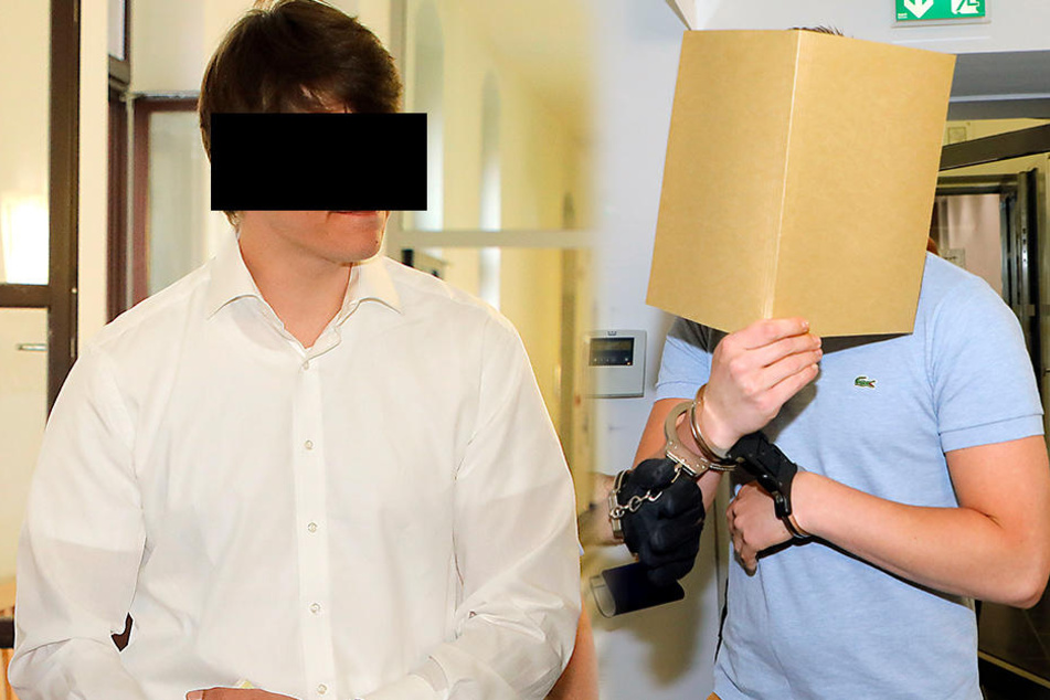 Domenique G. (26,l.) ist als Komplize angeklagt und schweigt. Drogendealer Maximilian H. (22,r.) packte am Dienstag komplett aus.