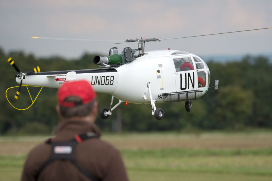 Auch Helikopter kann man in Sömmerda bewundern.