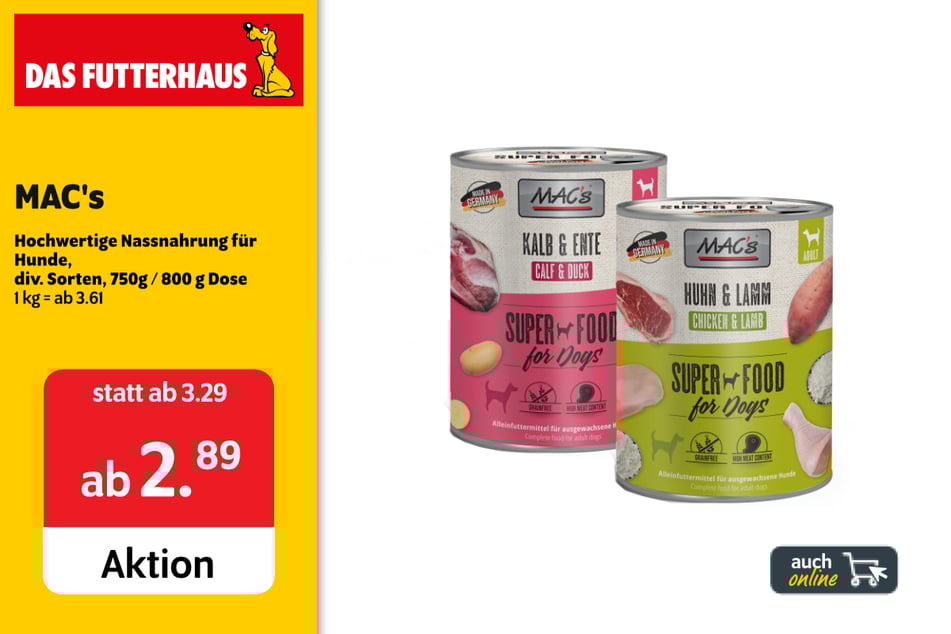 MAC's Hochwertige Nassnahrung für Hunde