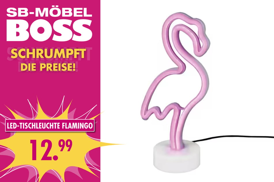 LED-Tischleuchte Flamingo