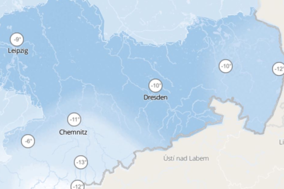 Die gefühlten Temperaturen liegen am Sonntag in Sachsen bei bis zu minus 13 Grad.