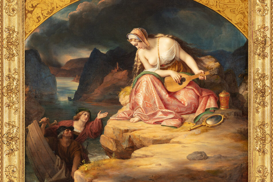 Das Gemälde "Die Lureley" von 1835 von Carl Joseph Begas Maler.
