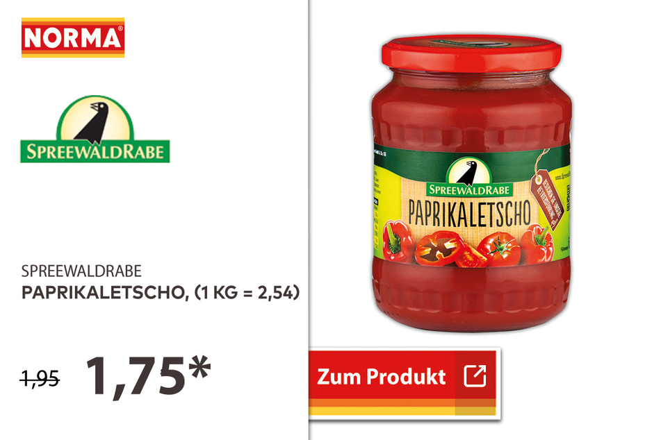 Spreewaldrabe Paprikaletscho, 720ml für 1,75 Euro.