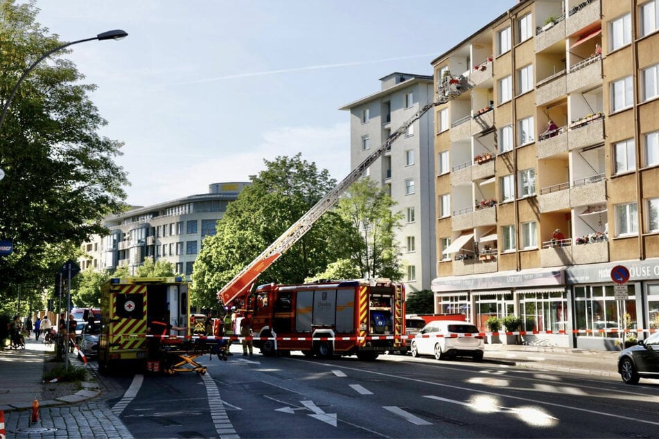 Die Dresdner Feuerwehr wurde zu einem kuriosen Vorfall in die Striesener Straße gerufen.