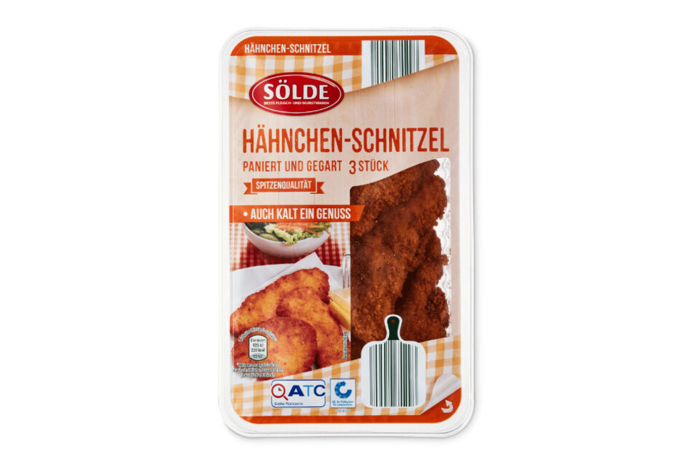 In diesen Hähnchenschnitzeln könnten sich Glassplitter befinden.