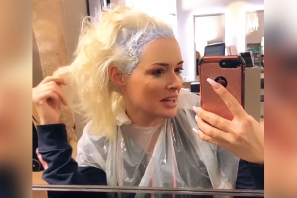 Daniela in ihrer Instagram-Story beim Friseurbesuch. (Screenshot)
