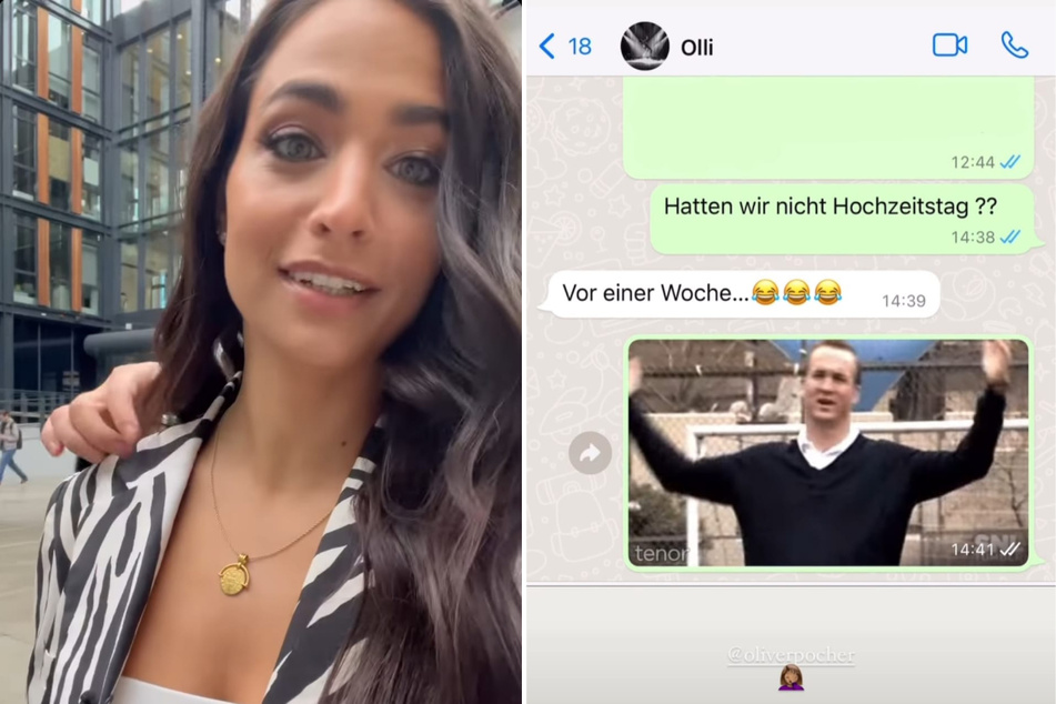 Amira Pocher (30) teilt in einer Instagram-Story private Chat-Nachrichten mit Olli.