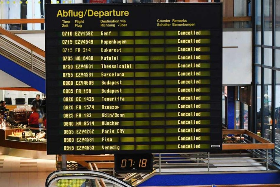 Bei dem Streik am Freitag fielen so gut wie alle Flüge von Schönefeld (Foto) und Tegel aus.