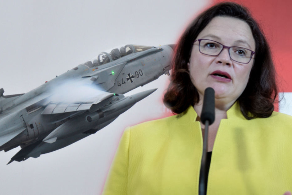 Laut dem Bericht prüft die Regierung den Tornado-Einsatz in Syrien. Andrea Nahles ist jedoch dagegen.