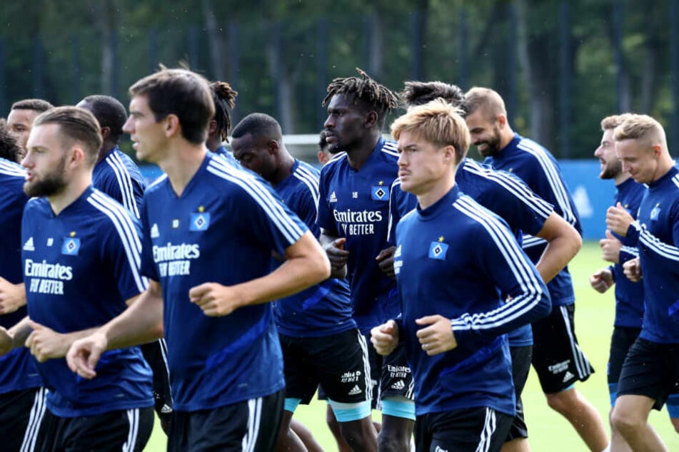 HSV-Spieler trainieren. (Archivbild)