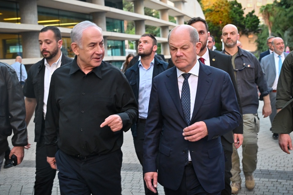 Bundeskanzler Olaf Scholz (65, SPD) und Ministerpräsident Benjamin Netanjahu (74) bei einem Treffen im Oktober 2023. (Archivbild)