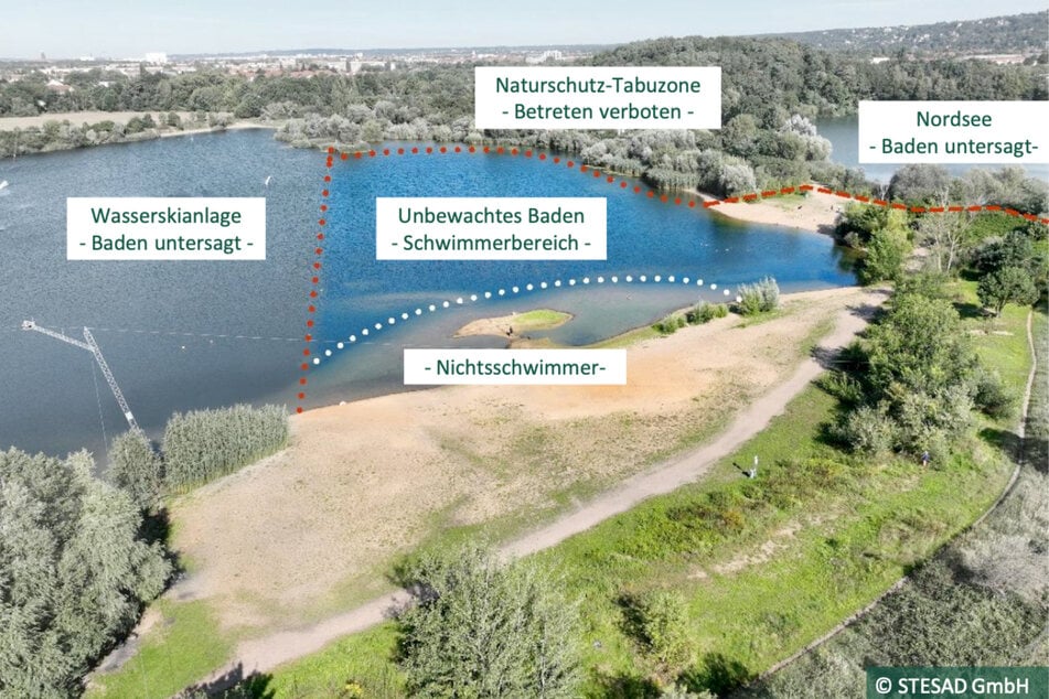 So plant die Stadt die Badestelle am südlichen Kiessee.