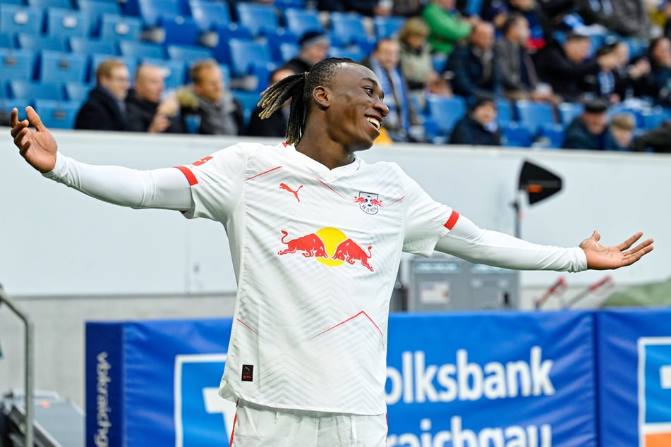 In der neunten Minute ging RB Leipzig durch Yan Diomande in Führung.