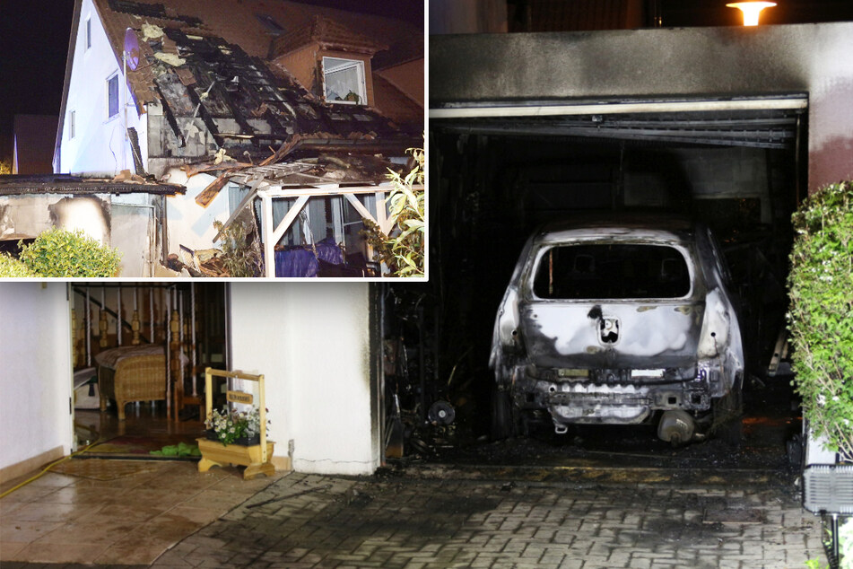 Leipzig: Garage in Leipzig steht in Flammen, doch nicht nur das Auto wird zerstört