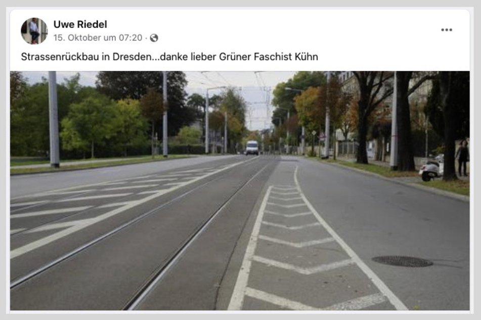Bei Facebook nennt Riedel den Bürgermeister "Faschist".