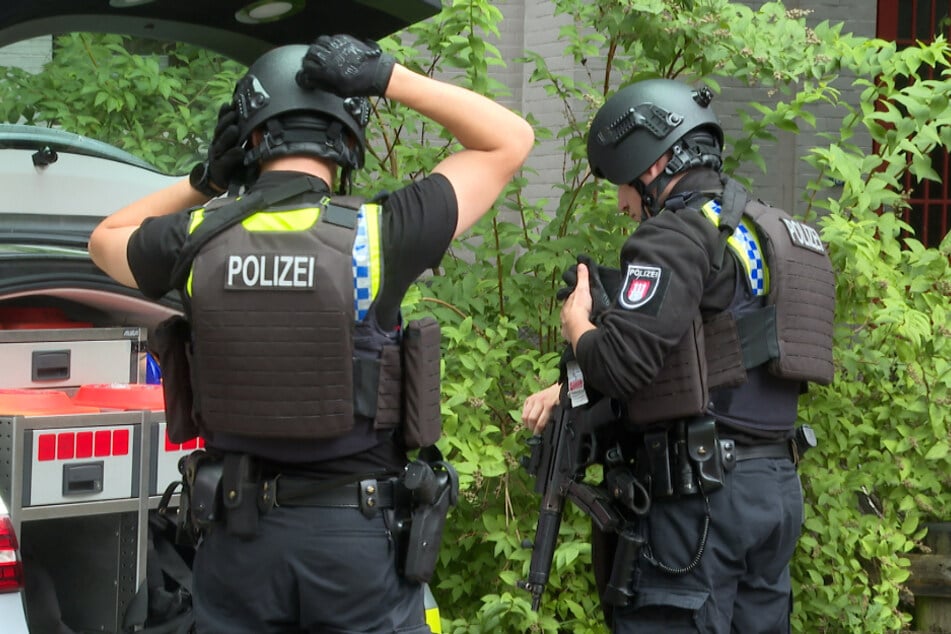 Die Unterstützungsstreife für erschwerte Einsatzlagen (USE) der Polizei war am Donnerstag in Hamburg im Einsatz.