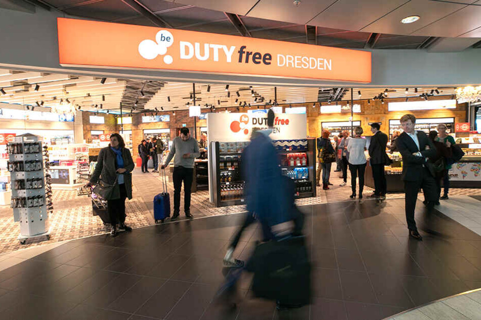 Der Eingang zum neuen Shop am Dresdner Flughafen.
