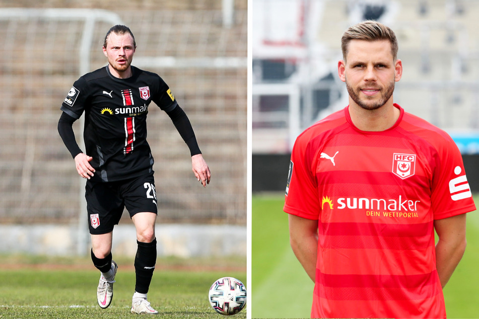 Marcel Titsch Rivero (32, l.) und Justin Eilers (33) werden den Halleschen FC beide verlassen.