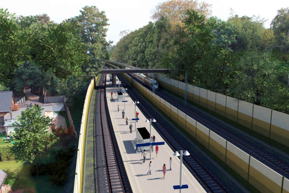 An der Claudiusstraße soll im Zuge des S4-Neubaus eine neue Haltestelle entstehen (Visualisierung).