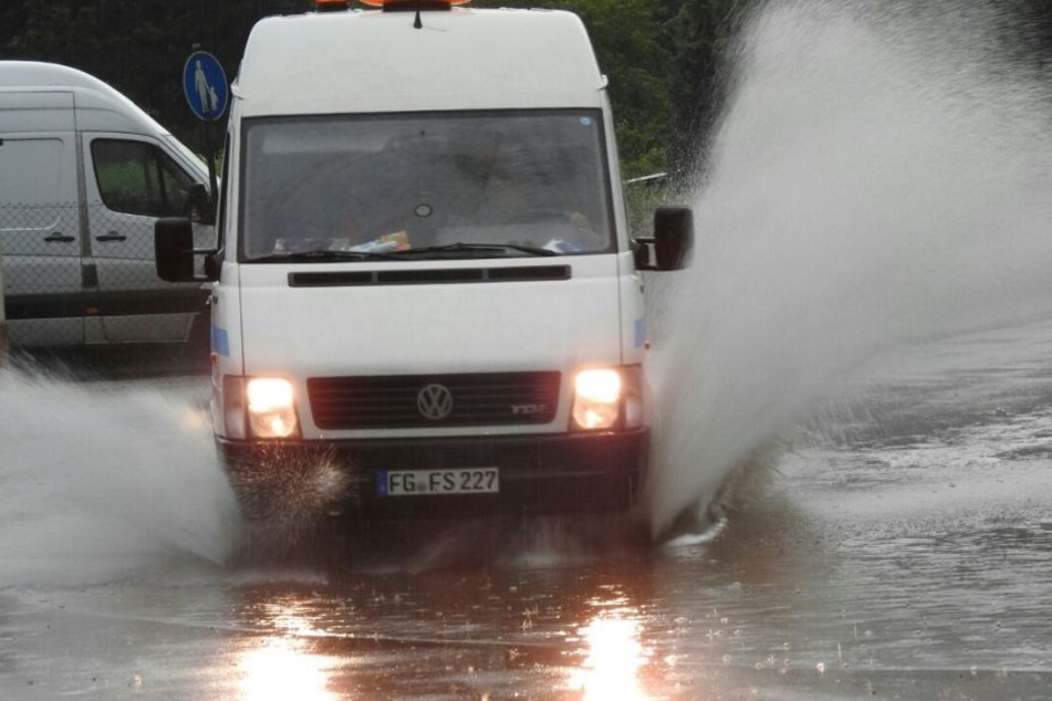 In Grimma wurden ganze Straßen unter Wasser gesetzt - hier die Wiesenstraße.