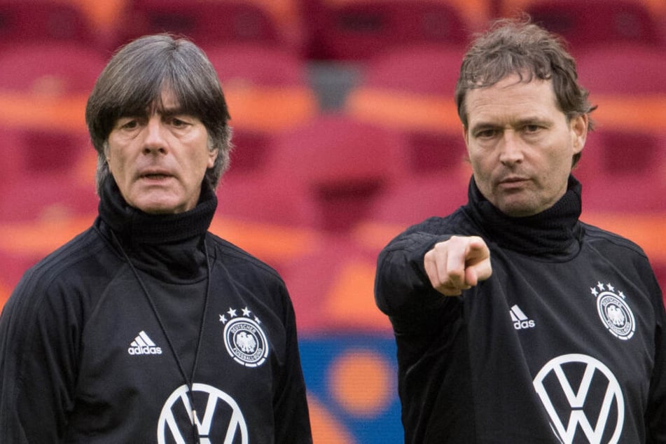 Assistenztrainer Marcus Sorg (rechts im Bild) wird Bundestrainer Joachim Löw in den kommenden beiden Spielen an der Seitenlinie vertreten.