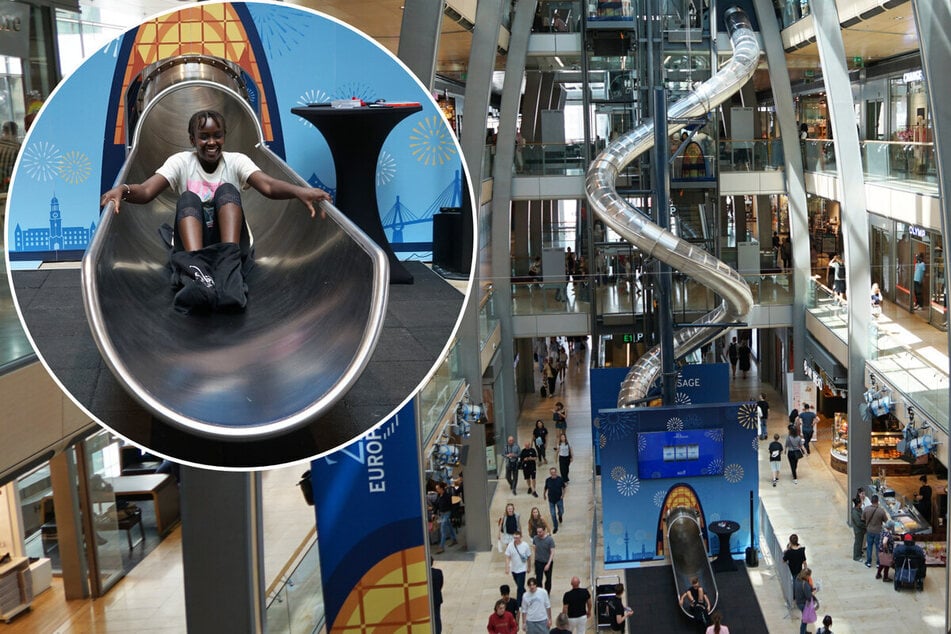 Ein weiteres Highlight im Jubiläumsjahr der Europa Passage: Die 33 Meter lange Indoor-Rutsche, die längste in ganz Europa.