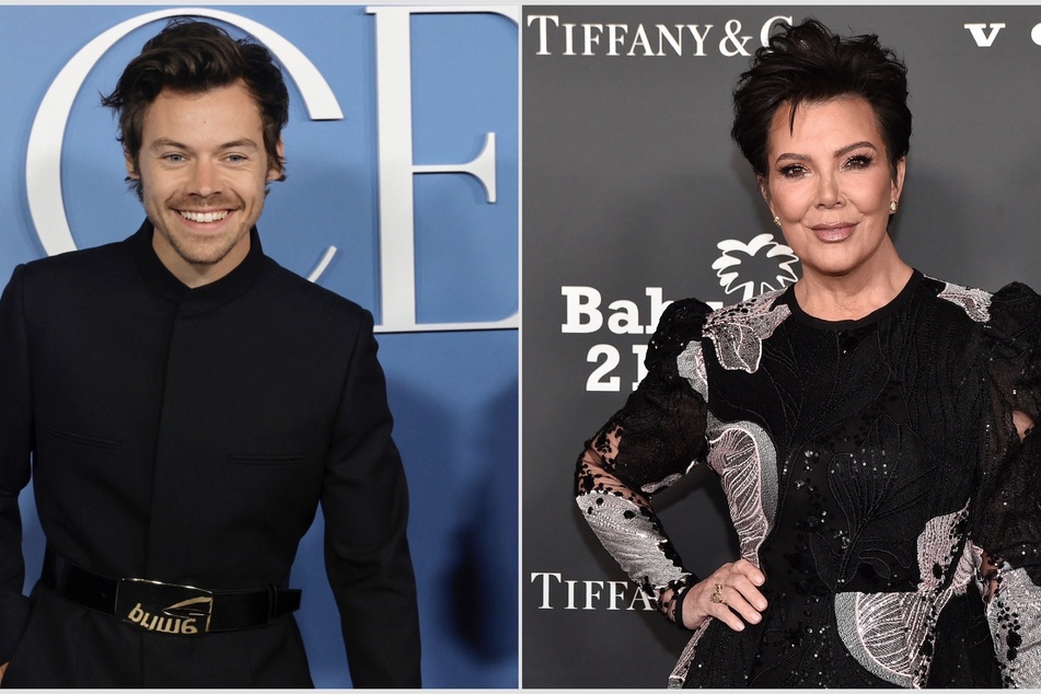 Kris Jenner (r) may have upstaged Harry Styles at his own Palm Springs concert with her epic dance moves.