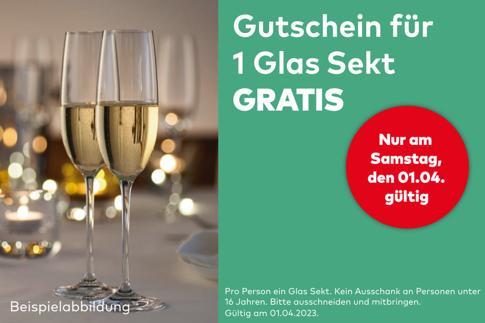 Rabatt-Coupon für ein Glas Sekt gratis hier herunterladen.