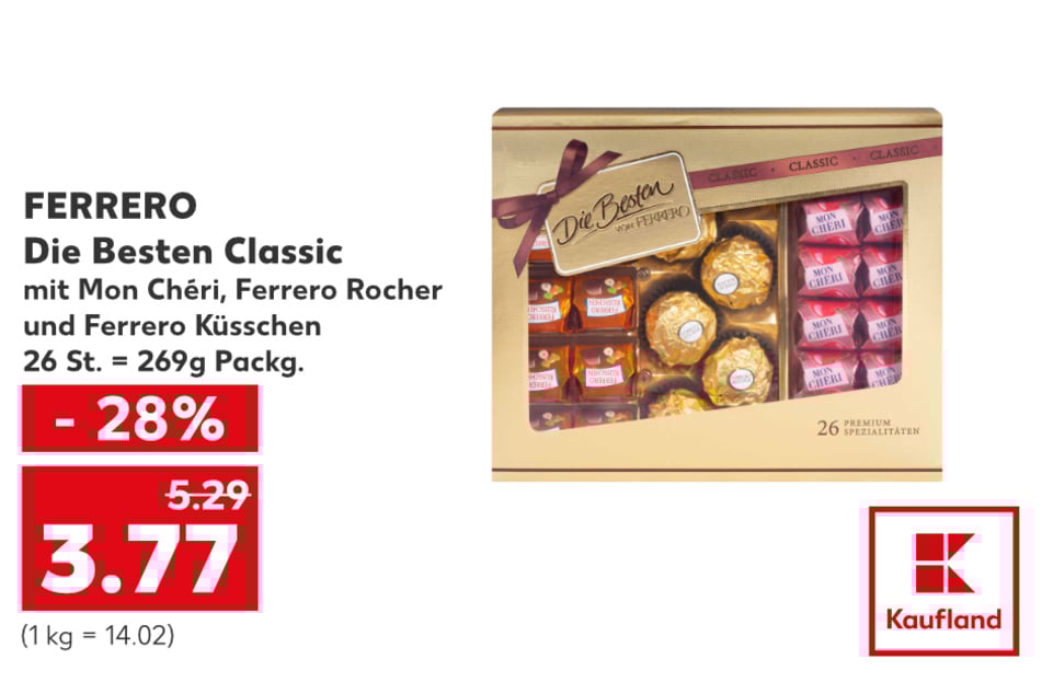 Ferrero - Die besten Classics für nur 3,77 Euro.