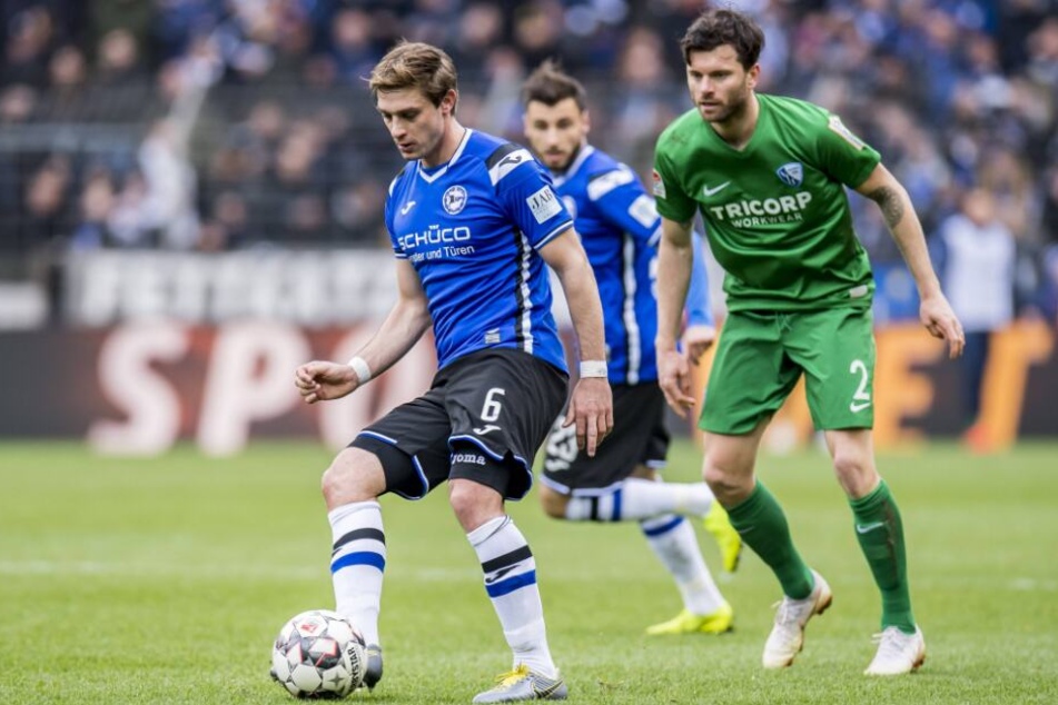 Tom Schütz (vorne) feierte gegen Bochum ein frühzeitiges Comeback.