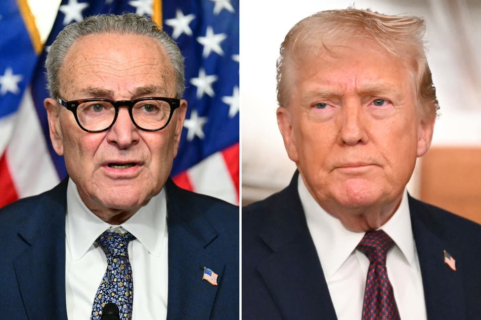 On Wednesday, President Donald Trump (r.) and House Minority Leader Chuck Schumer reportedly came close to agreeing on a deal to evade a government shutdown.
