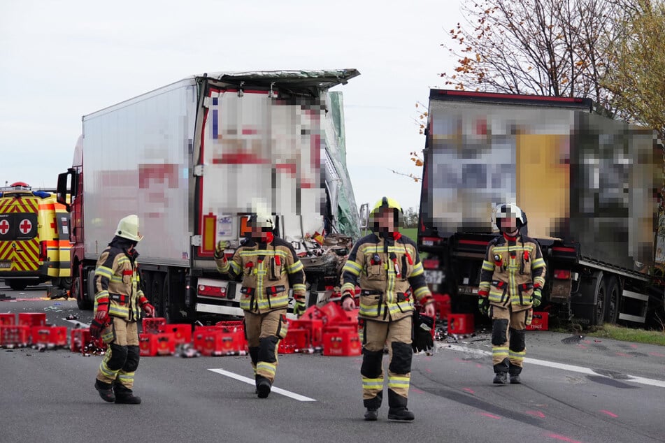 Auf der A4 sind am Donnerstag zwei Laster zusammengekracht.