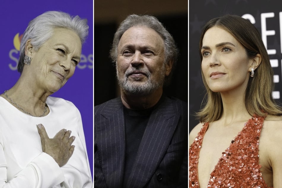 From l. to r.: Jamie Lee Curtis, Billy Crystal, and Mandy Moore are among the celebrities impacted by the devastating Palisades Fire in Los Angeles, California.