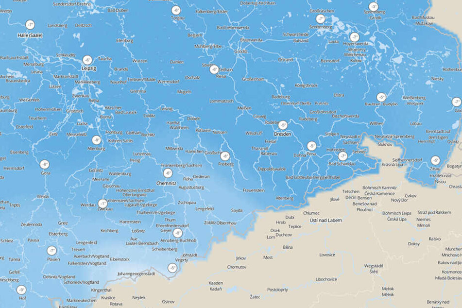 Es wird kalt in Sachsen: Die gefühlten Temperaturen liegen teilweise bei minus 8 Grad.