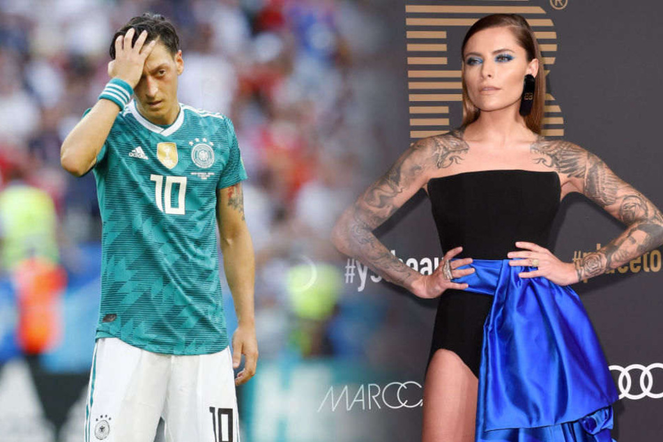 Mesut Özil muss sich von Sophia Thomalla einiges anhören.