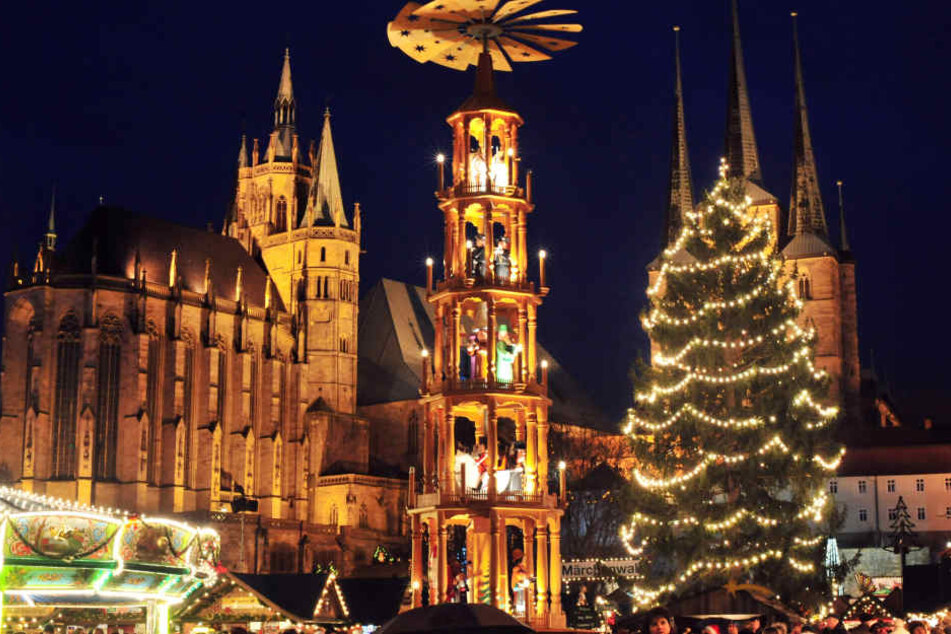 Mit seinem Charme beeindruckte der Erfurter Weihnachtsmarkt.