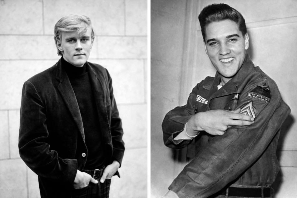 Howard Carpendale und sein Idol Elvis Presley (†42): Beide Aufnahmen sind in den 1960er-Jahren entstanden. (Archivbilder)