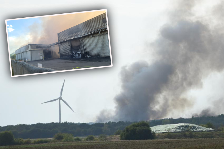 Großbrand in Lagerhalle von Müllverbrennung in Delitzsch: Millionenschaden!