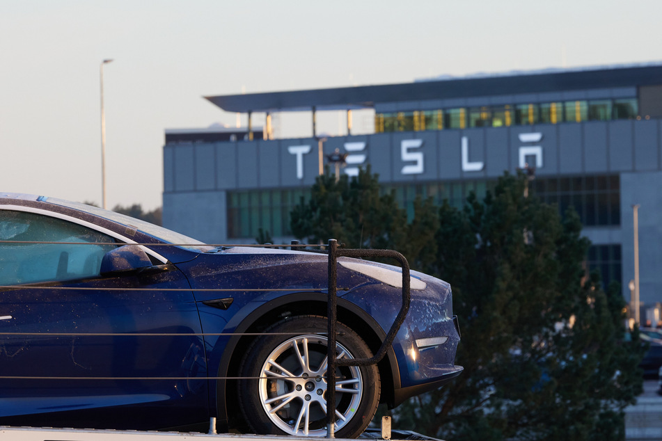 Ein Blick auf die Tesla-Fabrik in Grünheide bei Berlin.