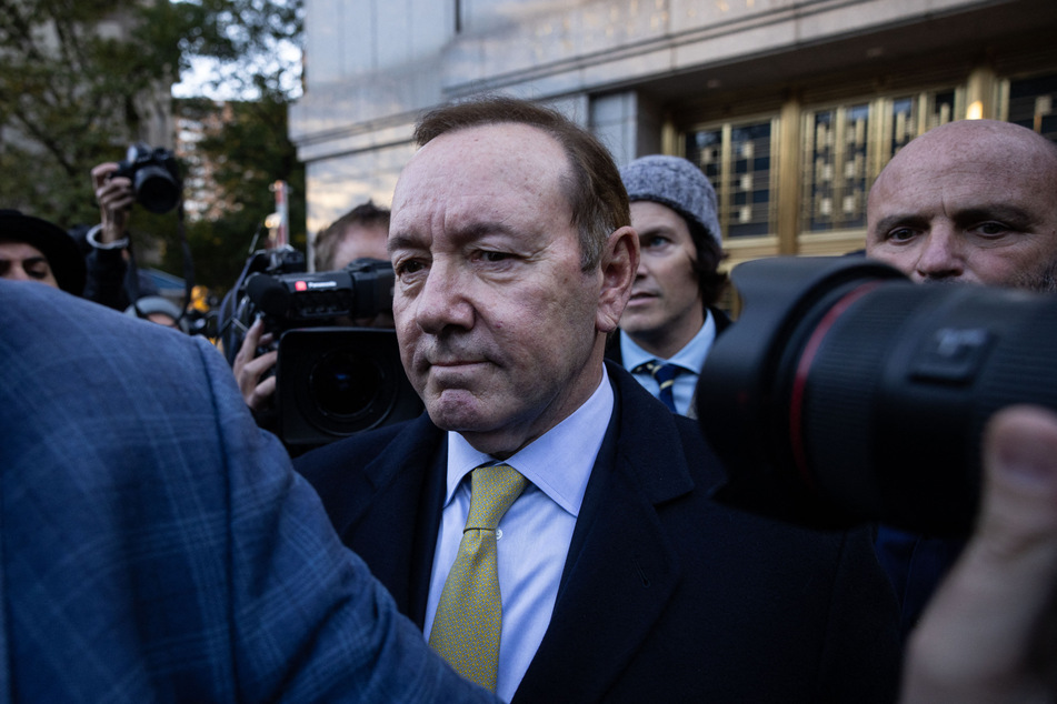 Kevin Spacey leaves the US District Court for the Southern District of New York on October 20, 2022, in New York City.