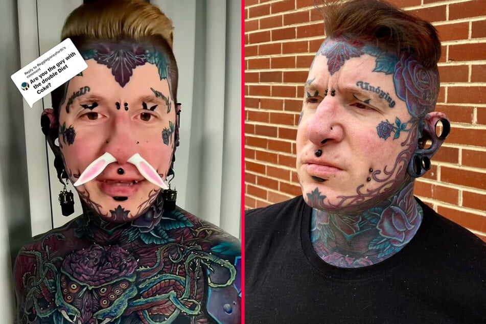 Extreme tattoo addict Remy Schofield opened up about his "double diet coke" X-rated below-the-belt body modification.