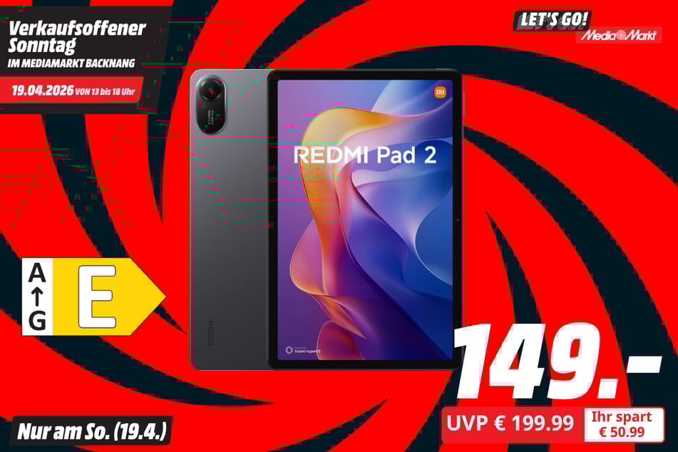 Xiaomi-Tablet für 149 statt 199,99 Euro.