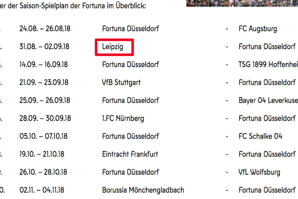 Auf der Homepage hingegen sind generell keine Logos zu sehen, dafür aber die kompletten Vereinsnamen. Bei den Roten Bullen liest man nur "Leipzig". Ohne "RB".