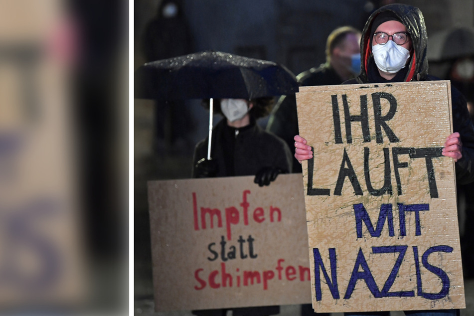 In Jena war es am Montag an verschiedenen Orten auch zu Gegen-Demonstrationen gekommen.
